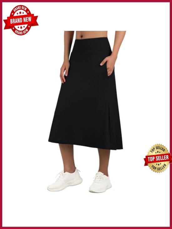 Dresses & Skirts - Women's Midi Length Athletic Skirt with Pockets UPF50+
